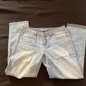 Victorias Secret Pencil Jeans - Distressed Light Blue Denim